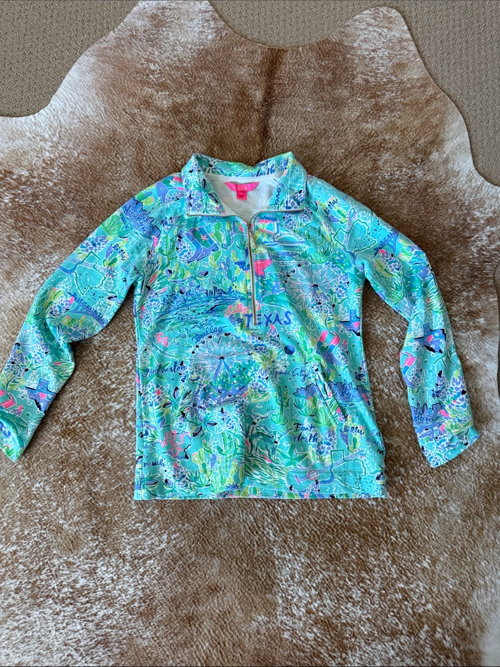 Lilly Pulitzer Texas print pullover.